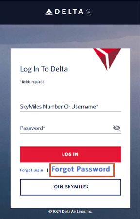 Tap on the Forgot Password link